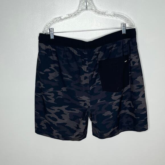 Vuori Mens Kore Camo Shorts XXL Black Pockets Activewear Comfort Casual - Picture 7 of 9